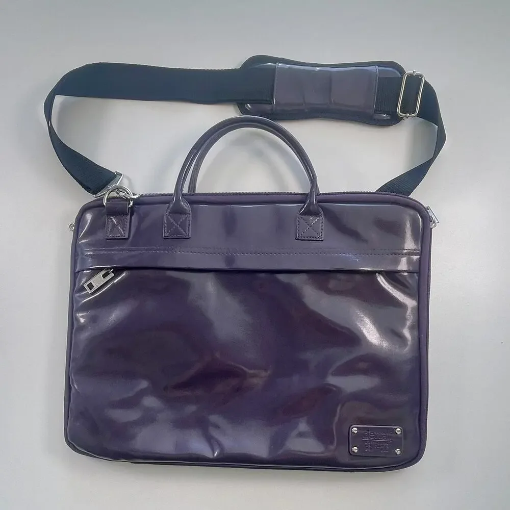 Denali Purple Soft-Side Laptop Briefcase High Shine Modern Retro Urban